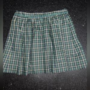 UEC TOMMY HILFIGER NAVY PLAID TARTAN PLEATED LINED MINI SKIRT SZ 8